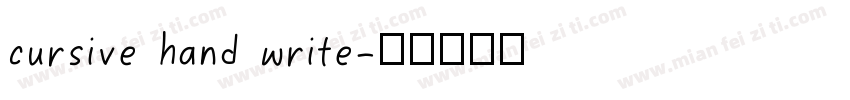 cursive hand write字体转换